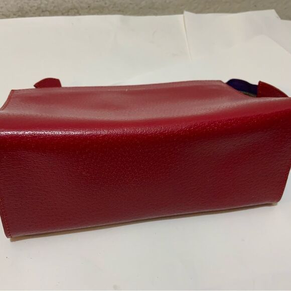 NWOT Aspinal of London red reptile cosmetic case. - Picture 4 of 13